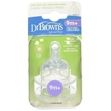 Dr. Brown's Natural Flow Level 4 Wide Neck Nipple (8)