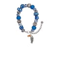 thumbnail image 2 of Delight Jewelry Silvertone Toucan Blue Paw Print Bead Bracelet, 7"+2", 2 of 4