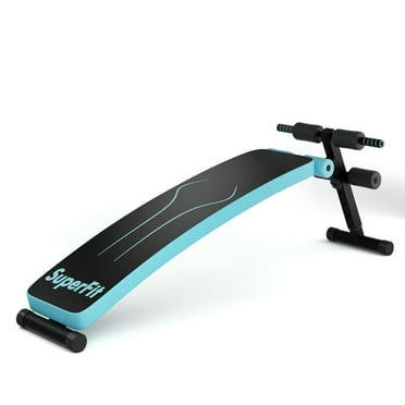 Spaco Folding Weight Bench Adjustable Sit-up Board Workout Slant Bench-Blue, Home Gym Sit Up Bench for Glute & Ab Workouts