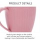 thumbnail image 4 of Vaso de paja de trigo rosa elegante, ecológico, de 500 ml, para té, café y agua, con asa portátil, ideal para baños, 4 of 5