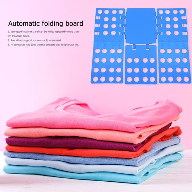 Tablero Plegable De Ropa Organizador de soporte de tela de plástico Herramientas de almacenamiento de tablero de ropa plegable (Azul)