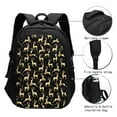 Pofeuu Elegant Gold Moose Print Storage Laptop Backpack with USB