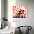 thumbnail image 4 of PIKWEEK Valentine's Day Canvas Wall Art Painting Picturs for Bathroom Kitchen Decor Dog Romantic Love Hearts Framed Print Artwork, Hanging Posters Home Decor Artwork, 4 of 5