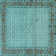 thumbnail image 1 of Ahgly Company Indoor Square Persian Light Blue Traditional Area Rugs, 3' Square, 1 of 4