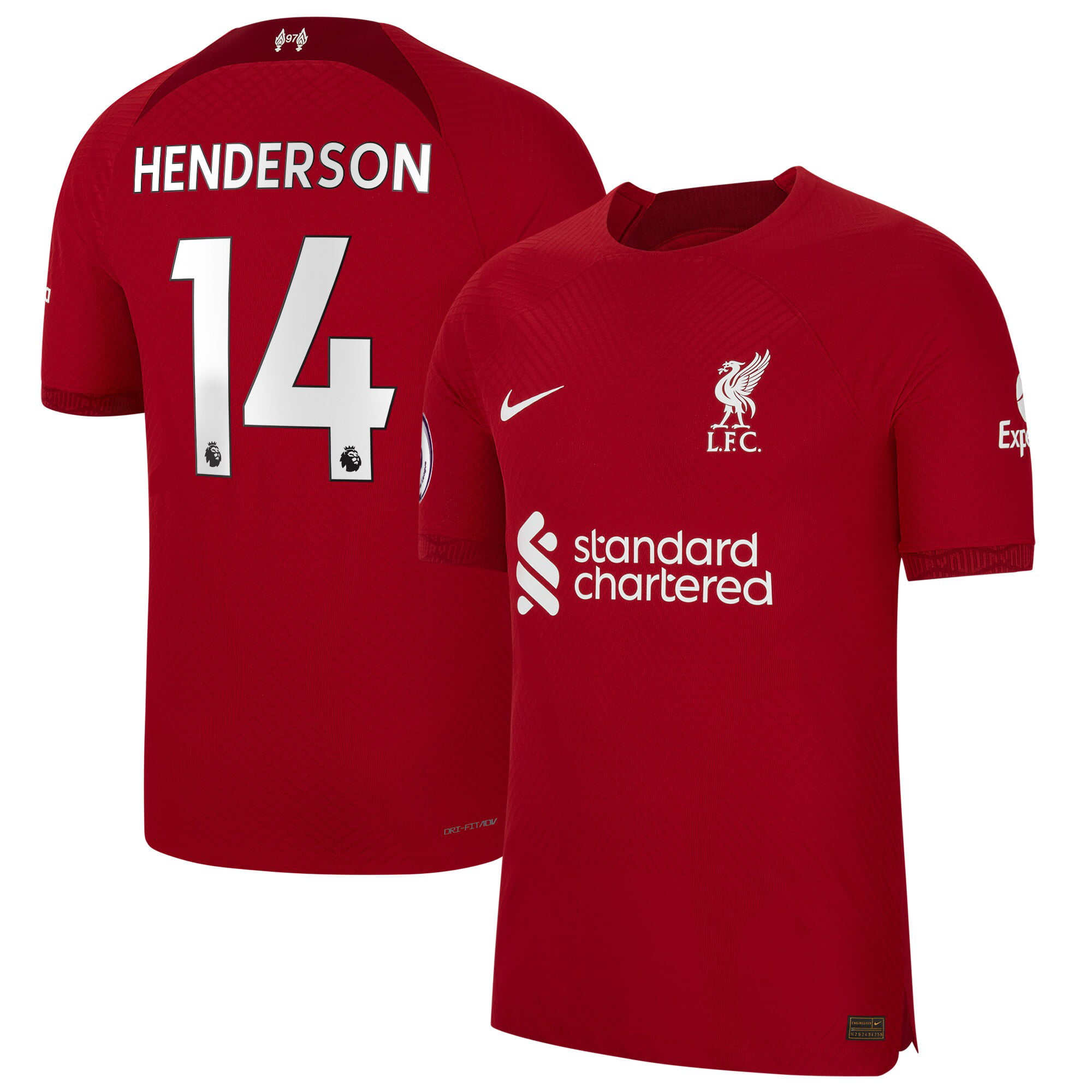 Men's Nike Jordan Henderson Red Liverpool 2022/23 Home Authentic Player ...