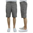 thumbnail image 2 of Mens Flat Front Belted Cotton Cargo Shorts, 2 of 10