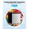 thumbnail image 4 of KFFKFF Mini Fridge, 1.6 Cu.Ft, Single Door Compact Refrigerator, Adjustable Temperature, Metal Shelf, Energy Efficient Small Refrigerator, Reversible Door, Low Noise, 4 of 9