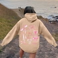 thumbnail image 7 of Valora Women's Hoodies Sweatshirts | Hoodies For Women Word Graphic Sweatshirts Hoodie Sweatshirts Preppy Clothes Long Sleeve Sweatshirt Tops Khaki M, 7 of 7