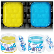 Keyboard Cleaner Qoosea Car Vent Cleaner Gel 2Pack PC Reusable Universal Cleaner Gel for Laptop Home Office Electronics