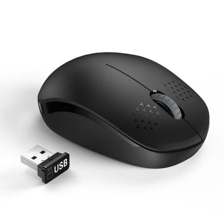 regeren proza Dicteren Wireless Mouse 2.4G Mini Mouse Optical Silent-Click Mouse For Laptop,  Computer, PC, Mac (Black) - Walmart.com