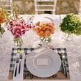 thumbnail image 3 of 6 Pcs Hello Spring Table Decorations Spring Easter Placemats Flower Table Mats Buffalo Plaid Truck Cabin Placemat Summer Holiday Place Mats for Home Party Dining Table Kitchen Decoration, 3 of 6