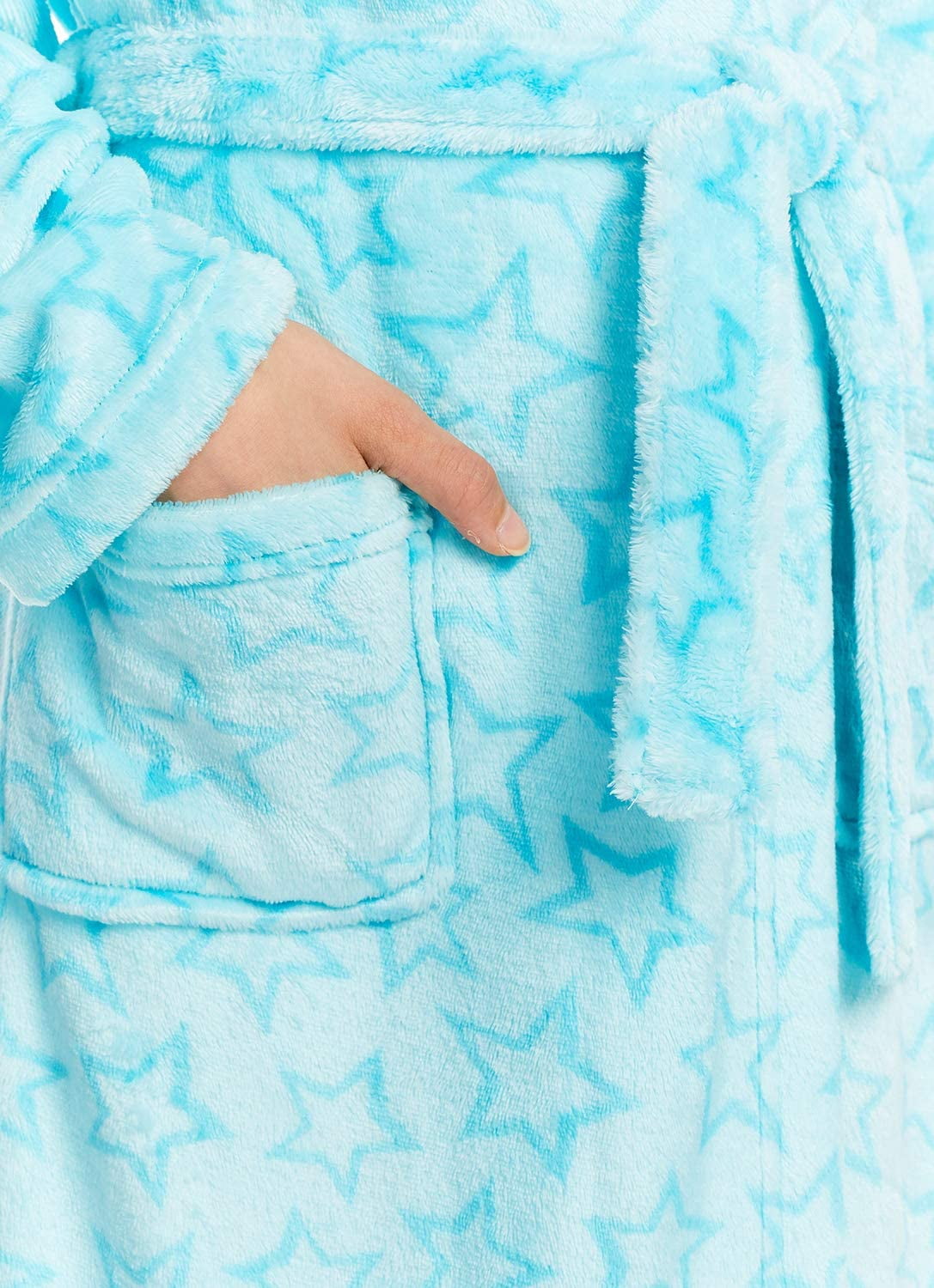 Girls Plush Sleep Robe 3D Face Fleece Bathrobe