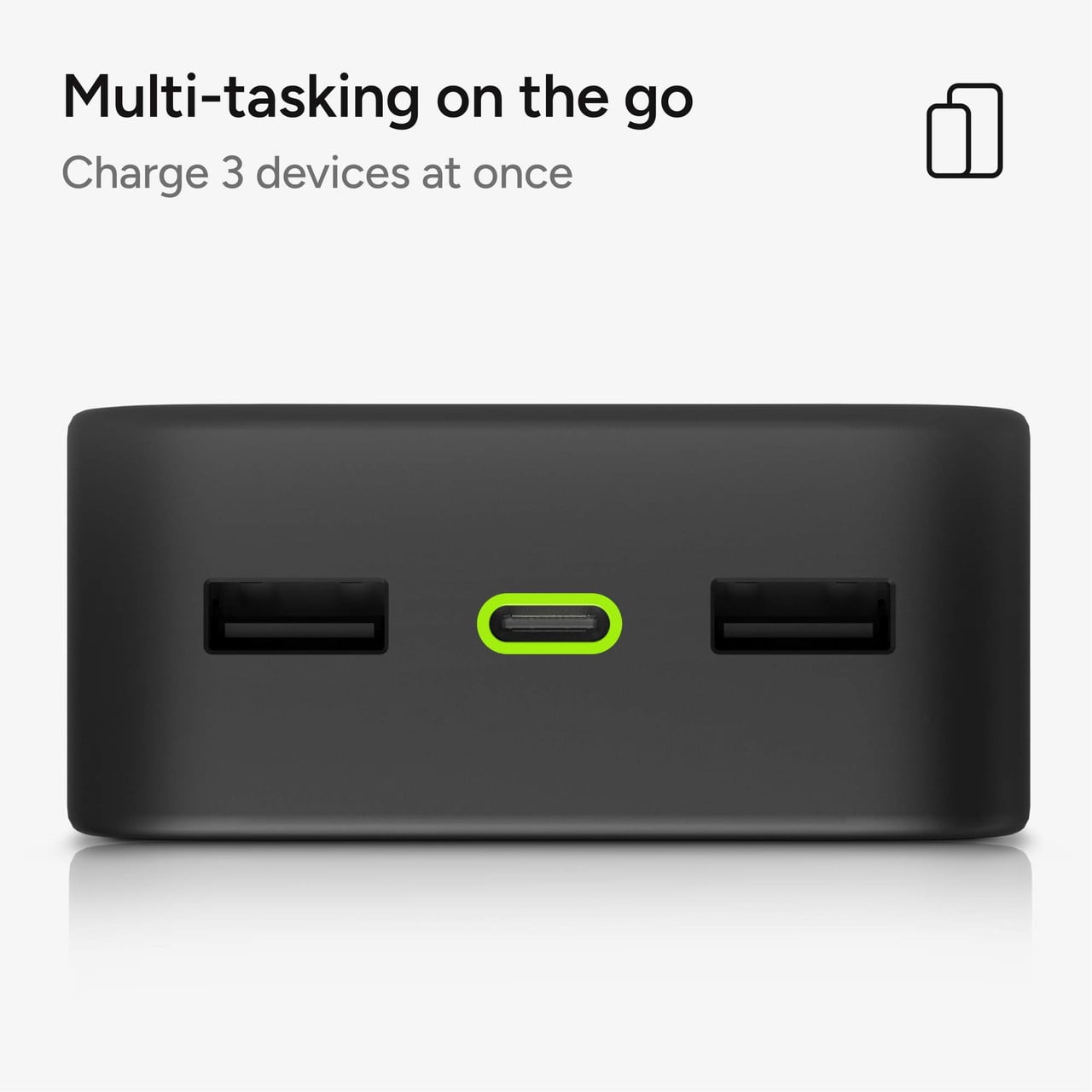 mophie Powerstation XL Power Bank 2023 - 20 000 mAh Large Internal Battery (2) USB-A Ports and (1) 20W USB-C PD Fast Charging Input/Output Port Travel-Friendly