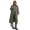 Green, variant on Womens Trench Coats Elegant Polo Collar Single Long Sleeve Windbreaker Outerwear Beige M