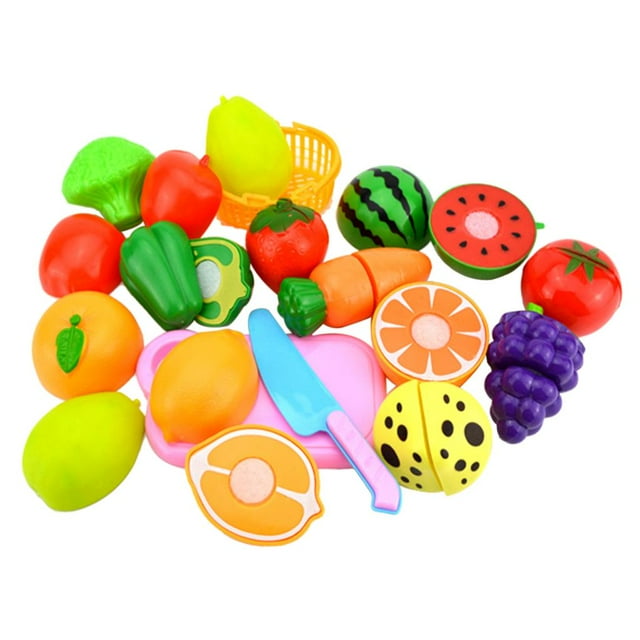 Juego de juguetes de Cocina Sunnimix 15 piezas simulación Pizza Fruta y verduras