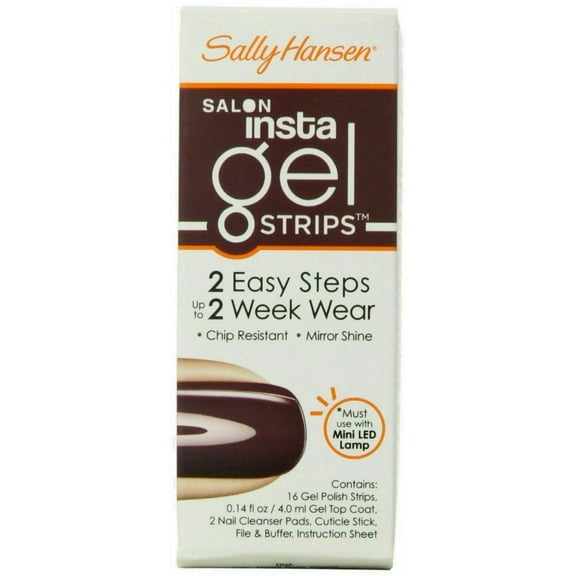 Sally Hansen Salon Insta Gel Strips 16 Strips Gel Top Coat, Plums The World