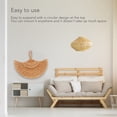 thumbnail image 4 of Decoración de Pared de Ratán Hecha a Mano con Estilo del Norte de Europa Decoración de Pared de Ventilador Rústico con Diseño de Parte Superior Redonda para Colgar Arte de ANGGREK Otros, 4 of 8