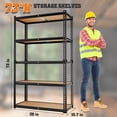 thumbnail image 3 of LEVELEVE 5-Tier Heavy Duty Storage Shelf, 2000LBS Load Capacity - Adjustable Metal Utility Rack, 16"D x 35"W x 73"H for Garage, Kitchen, Pantry & More, 2 Pack, 3 of 8