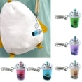 thumbnail image 2 of Bubble Pendant Acrylic Milk Teas Key Chain Handmade Keyring Stylish Backpack Accessory for Women and Girls, 2 of 8