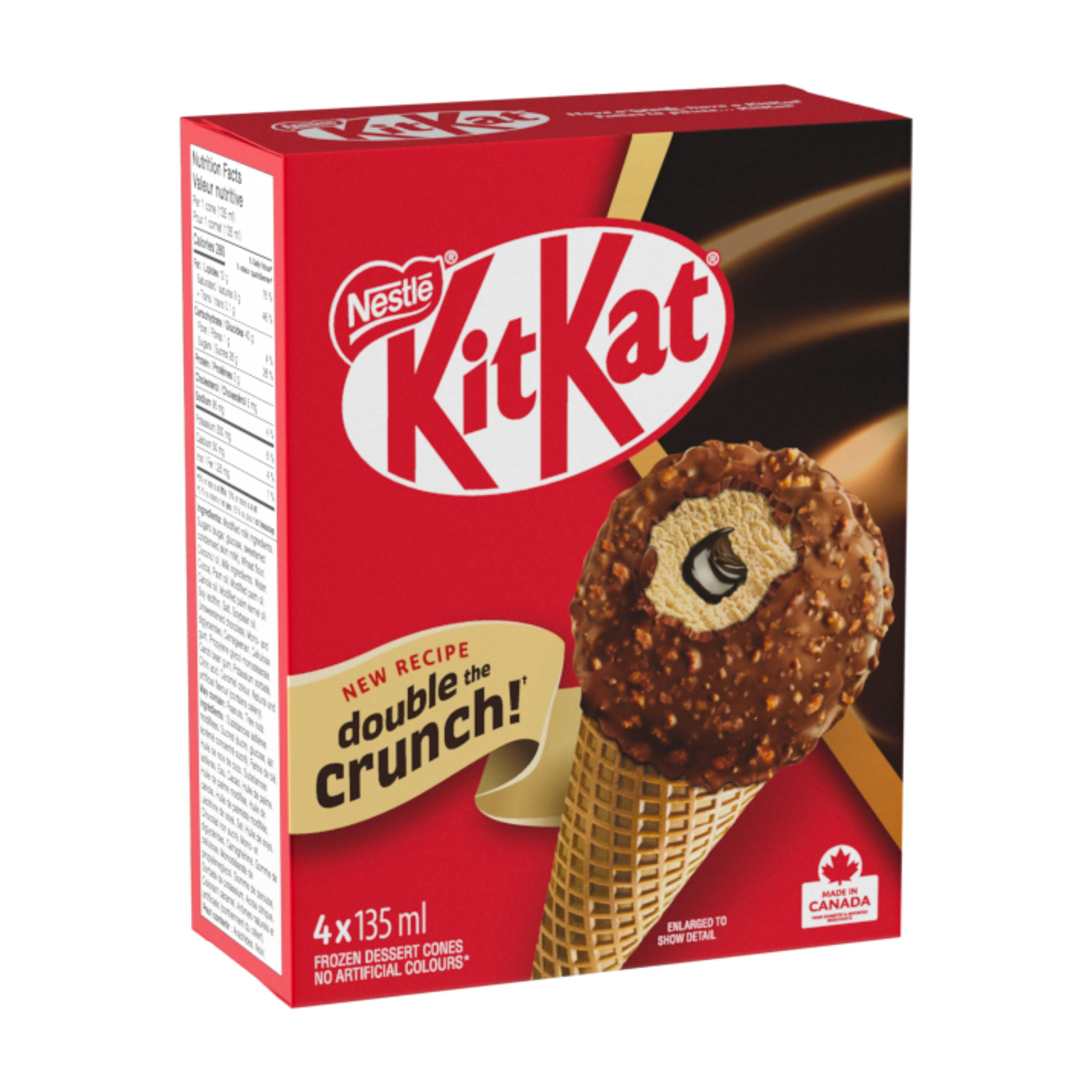 Cones, Wafer-flavoured Frozen Dessert With A Fudge Centre, Chocolatey Wafer Crunch Coating, Wafer Cone With A Chocolatey Nugget, Crafted In Canada, No Artificial Colours, 0.5 L