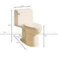 thumbnail image 3 of American Standard Champion 4 1-Piece 1.6 GPF Vitreous China Elongated Toilet in Bone, with Seat, 3 of 3