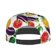 thumbnail image 5 of Flat Bill Trucker Hats for Women Men - Cucumber Tomato Eggplant Adjustable Flat Baseball Cap Snapback Hats Dad Hats for Men, 5 of 7