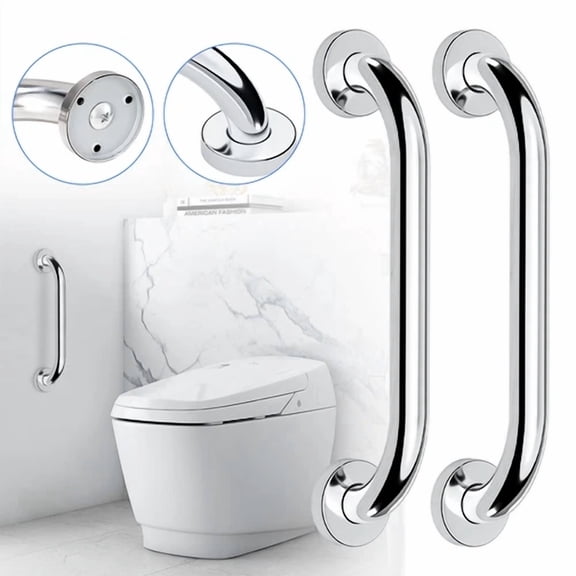 2 X Stainless Steel Grab Bars Shower Tub Handle Bathroom Safety Handrail Support