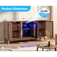 thumbnail image 2 of VanAcc 60" Farmhouse Coffee Bar Cabinet with Beverage Fridge (Included), Mini Fridge Cabinet with Wine Storage, for Kitchen Dining Room, Grey, 2 of 9