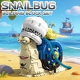 thumbnail image 2 of Anime Snail Phone Bug Building Kit 701 PCS Pirate Transponder Snail Model with Spotted Hat & Blue Shell Creative Cartoon Animal Figure Construction Toy, 2 of 7