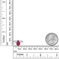 thumbnail image 6 of Gem Stone King 10K White Gold Red Created Ruby Engagement Ring for Women | 2.21 Cttw | Pear Shape 10X7MM | Gemstone July Birthstone | Size 7, 6 of 6