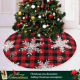 thumbnail image 6 of Coolnut 35.4" Winter Christmas Snowflake Christmas Tree Skirt, Soft Christmas Tree Mat Merry Xmas Tree Skirt Ornaments for Indoor Outdoor Farmhouse Holiday Party Decoration, 6 of 6