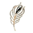 thumbnail image 2 of Tnobhg Brooch Peacock Feather Shape Hollow Shiny Rhinestone Stainless Exquisite Colorfast Luxury Bag Collar Scarf Hat Decoration Clothes Pin Lady Jewelry, 2 of 7
