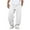 White, variant on UVEASISHA Men's Baggy Wide Leg Sweatpants Winter Fleece Lined Running Workout Pants Solid Color Casual Elastic Waist Jogger Trousers with Pockets Black XXL