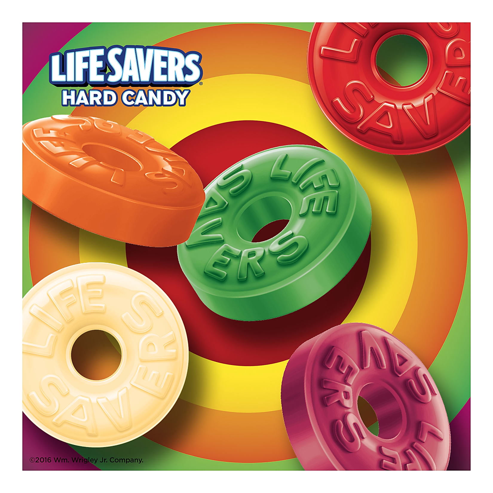 Life Savers Hard Candy 5 Flavors - 3 lbs of Candy - Individually Wrapped - Cherry, Watermelon, Orange, Pineapple, and Raspberry - Perfect for Stocking the Pantry