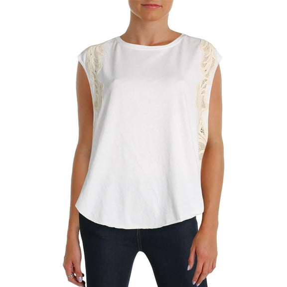 We The Free Womens Bonsai Heathered Lace Casual Top