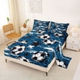 thumbnail image 2 of Erosebridal Vintage Batik Artwork Queen Sheet Sets,Football Sport Soccer Games Bed Set For Kids Boys 4 Pieces, 2 of 6