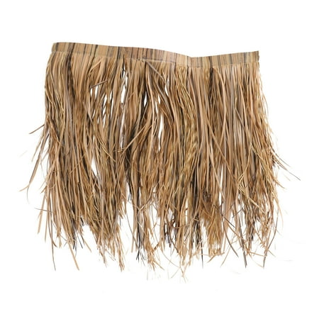 

1Pc Hawaii Hula Dress Simulated Straw Skirt Festival Dining Table Decor Brown