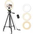 thumbnail image 3 of 10'' Ring Light with Extendable Tripod Stand LED for Makeup Live Streaming, 3 of 10