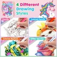 thumbnail image 3 of YOYTOO Unicorn Marker Sets For Kids, Art Supplies Craft Drawing Kits Stationary Set Markers Coloring Book with Pencils Case for Girls, 3 of 7