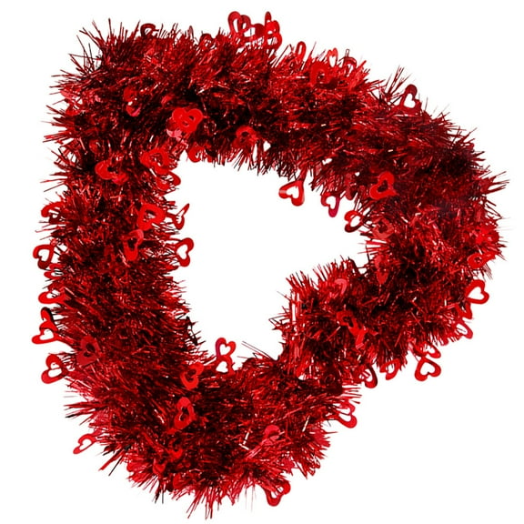 Valentine Wreath Outdoor Heart Holiday Garland Wall Decoration Bride 30x30cm Red