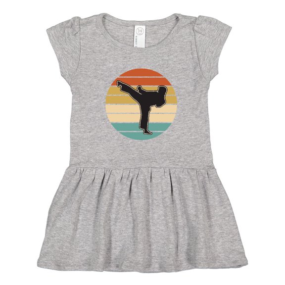 Inktastic Karate Martial Arts Silhouette Girls Toddler Dress
