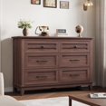 thumbnail image 4 of Commode Rustique en Bois à 6 Tiroirs Style Ferme - Coffre de Rangement Rustique pour Chambre, Chambre de Bébé, Salon et Entrée, 4 of 7