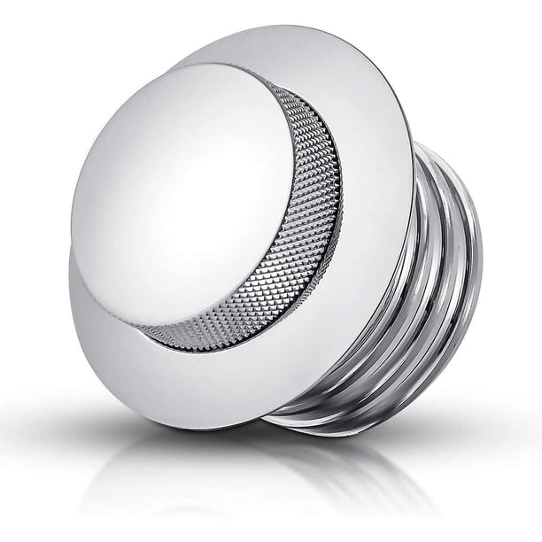 Tapa de tanque de combustible emergente plateada para motocicleta, depósito empotrado con ventilación, tapa de Gas, tornillo, tanque de combustible ventilado para Harley Davidson 1982-2018
