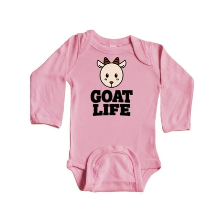 

Inktastic Goat Life Gift Baby Boy or Baby Girl Long Sleeve Bodysuit