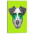 thumbnail image 2 of Jack Russell dans des Verres Verts - Art Animal Contemporain sur Toile, 2 of 3
