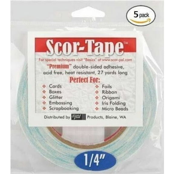 Scor-Tape 1/4" X 27yds (5 Rolls)