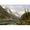 thumbnail image 2 of Bierstadt, Albert 32x23 White Modern Wood Framed Museum Art Print Titled - Canadian Rockies (Lake Louise), 2 of 4