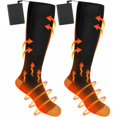 thumbnail image 1 of Heated socks for men and women, heated socks with 4000mAh rechargeable, 1 of 4
