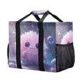 thumbnail image 2 of Large Hand-Held Storage Bag Kitchen Reusable Grocery Bags， Travel Tote Bags， Waterproof Tote，Laundry Bag，Beach Bag， Pool Bag Purple Ball, 2 of 8