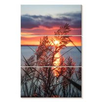 Elephant Stock Exhilarated Potential Wall Art - Vertical Multi Panel Canvas - Living Room Wall Decor - Nature Multi Panel - Orange And Blue Decor By Pat De Luca - 32" x 50"